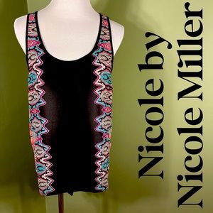 M Nicole by Nicole Miller hi-low sleeveless blouse